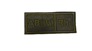Нашивка группа крови АВ (IV) Rh-
